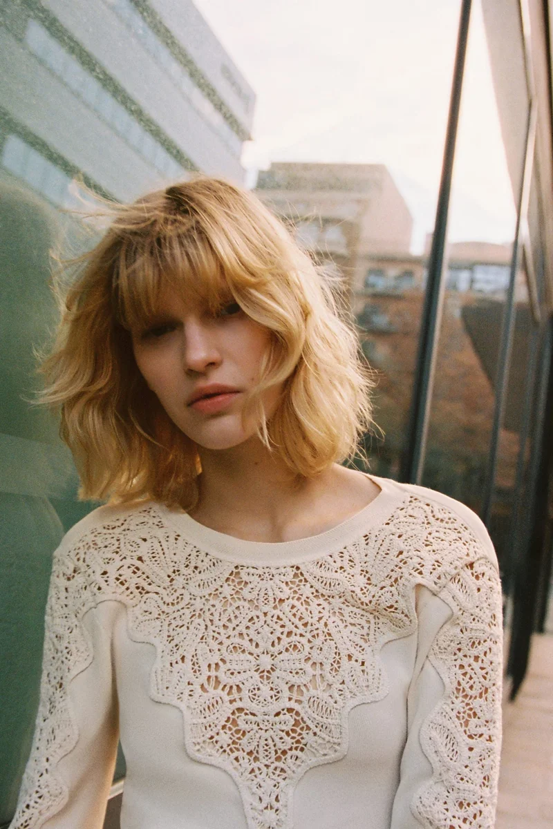 H&M Crochet look-detail top