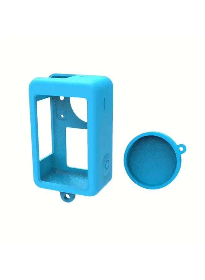 غطاية كاميرا DJI Osmo Action 3 و4 و5 Pro باللون الأزرق - مقاومة للصدمات ومقاومة للخدوش وواقية من الغبار - Image 1