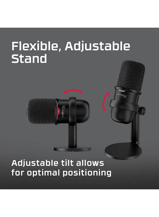 هايبركس Hyperx Solocast - ميكروفون ألعاب بمكثف USB، لأجهزة الكمبيوتر الشخصية وPs4 وPs5 وMac، مستشعر النقر لكتم الصوت، نمط قطبي قلبي، رائع للألعاب، والبث، والبودكاست، وتويتش، ويوتيوب، والخلاف - Image 5