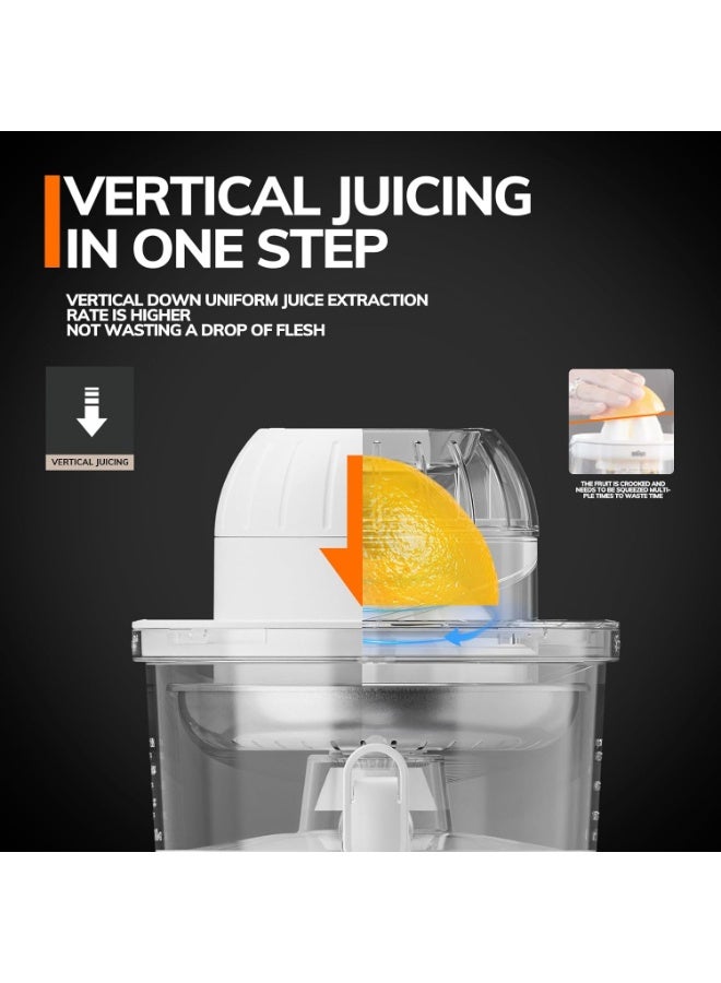 Mii Electric Citrus Juicer Squeezer, 850 Watts, with Two Cones for Orange, Lemon, Lime, and Grapefruit Juice, Anti-drip Spout, 600ml, Ultra Quiet Motor, BPA Free - Image 2