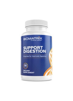 BioMatrix Digestive Enzymes Supplement (90 Capsules) Support Digestion With Pancreatin Plant Enzymes Ox Bile Betaine Hcl Support Digestion Of Fats Carbohydrates And Proteins  - Image 1