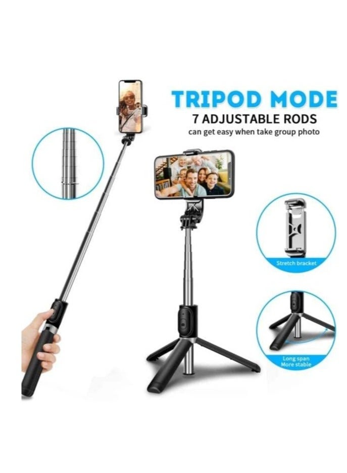 Selfie Stick Tripod Wireless Remote Control Mini Extendable 4 in 1 Selfie Stick-360° rotation phone stand holder For Vlogging - Image 2