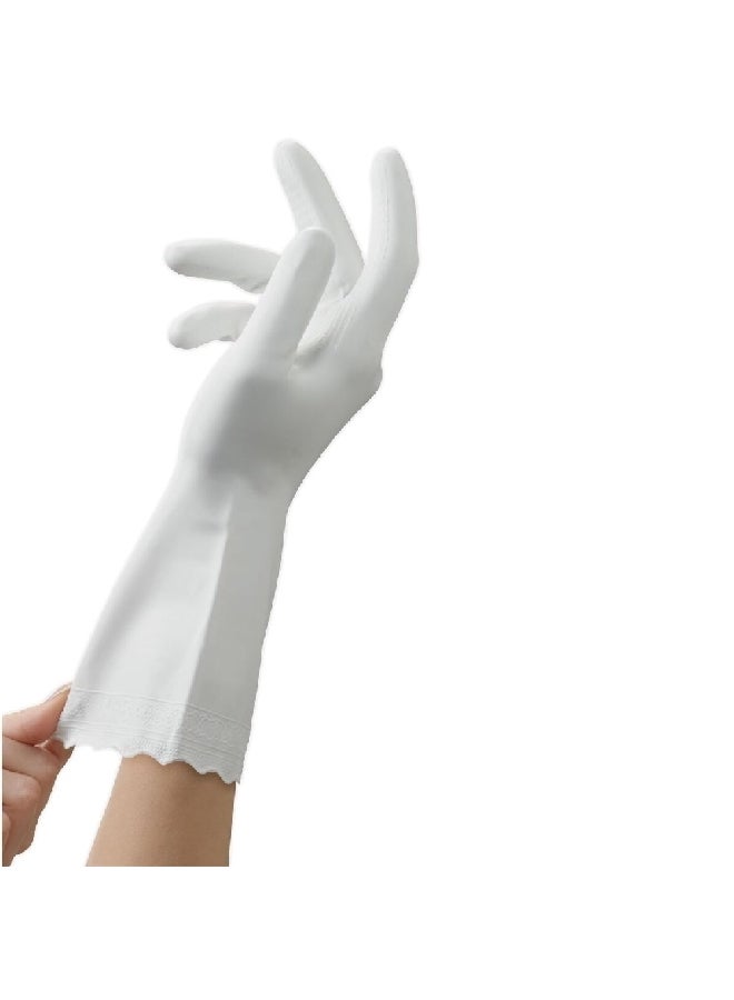 Mr Clean Bliss Pillow Soft Lining Premium Latex-Free Gloves White 12 Inch 243034  - Image 2