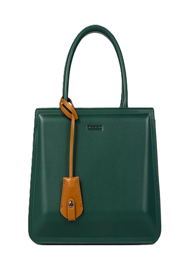 CHRISBELLA Stylish Handbag for Women & Girls - Ladies Top Handle Satchel Bags - Elegent Faux Leather Purse with Small Wallet and Shoulder Strap (Green) - Image 2