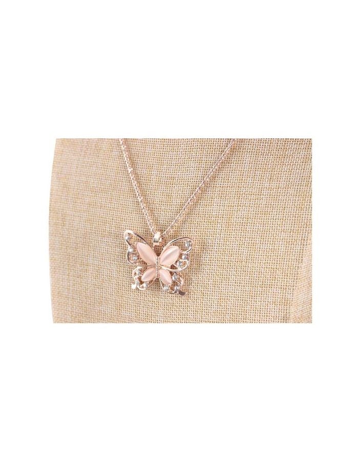 NIBEMINENT Rhinestone Studded Butterfly Pendant Necklace  - Image 3