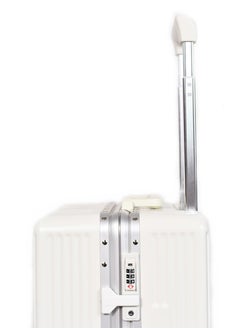 MORANO Morano Modern Carry-on Aluminum Frame Polycarbonate Luggage with Four Universal Wheels and Combination Lock (Beige) Size: 35 CM X 24 CM X 55 CM  - Image 4