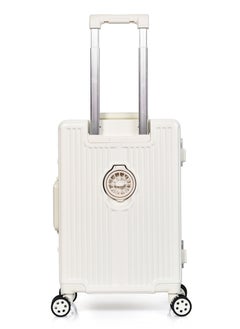 MORANO Morano Modern Carry-on Aluminum Frame Polycarbonate Luggage with Four Universal Wheels and Combination Lock (Beige) Size: 35 CM X 24 CM X 55 CM  - Image 5