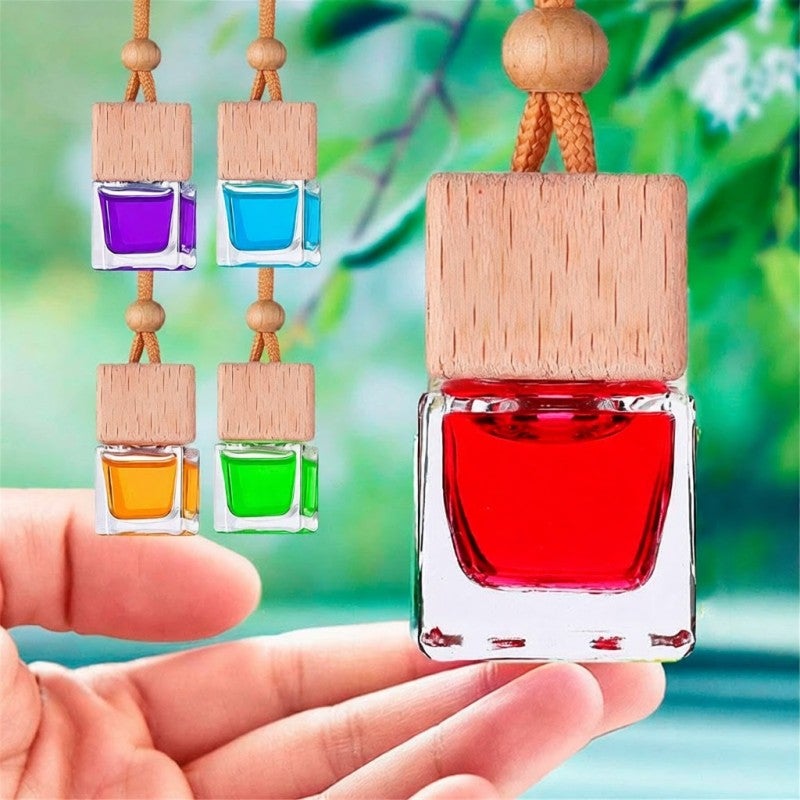 Car perfume pendant, car suspended essential oil pendant, car perfume pendant, car perfume scent air purifier, home car office air freshener rearview mirror decoration pendant 8ml - Image 5