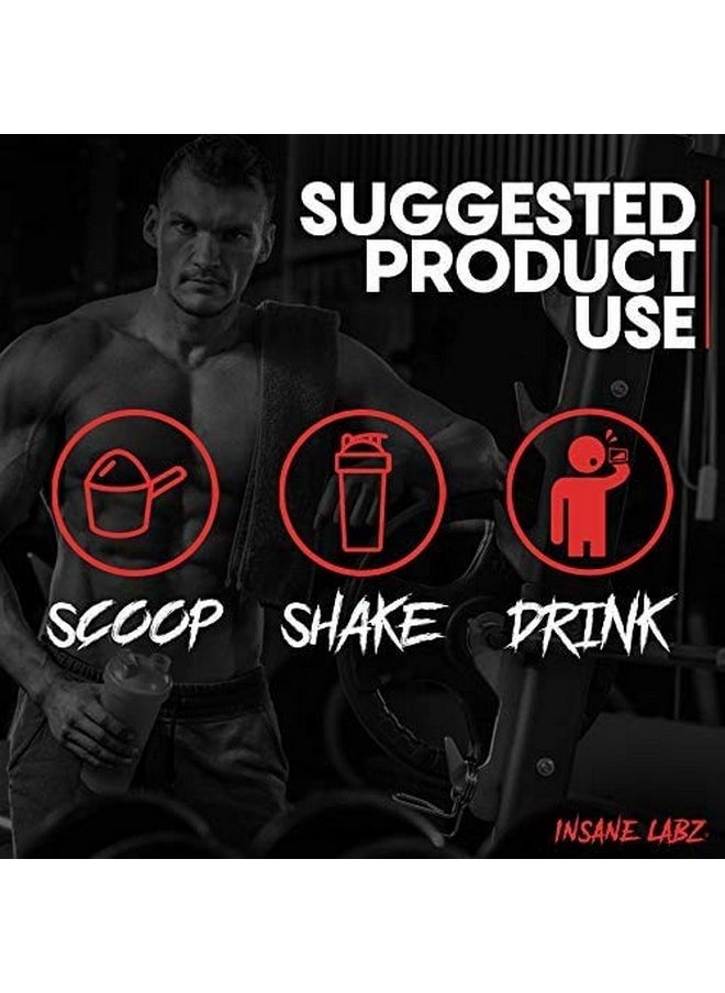 Insane labz - Insane Labz Psychotic Test, High Stim Testosterone Energy and Pump Boosting Pre-Workout Powder with DMAE Bitartrate, D Aspartic Acid, Creatine HCL and Glycerol Monostearate, 30 Servings, Grape - Image 1