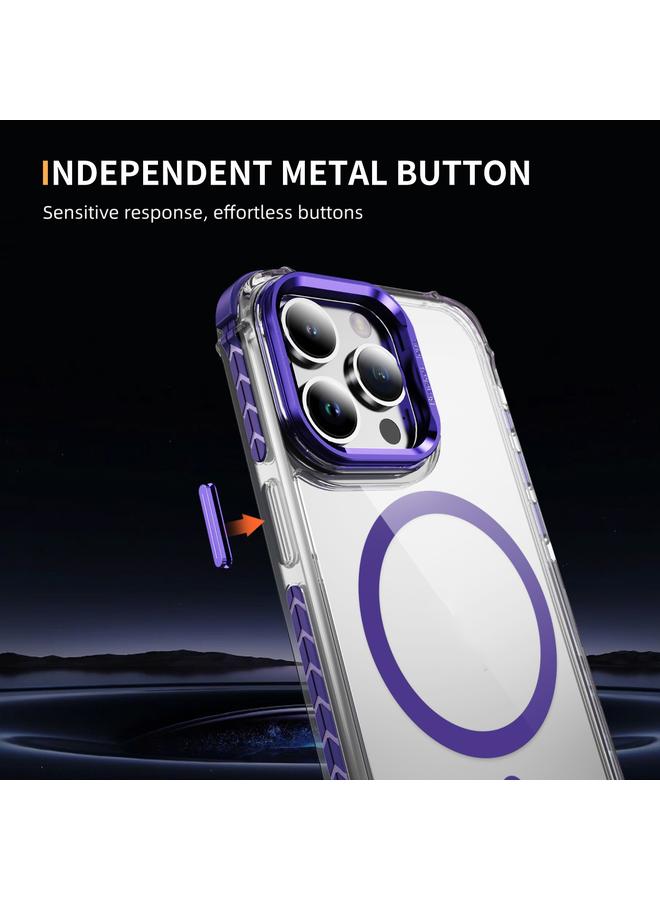 S-TOP Case For iPhone 15 Pro Rainbow Series Transparent MagSafe Lens Holder Phone Case - Image 5