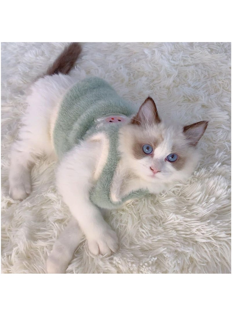 اعاره ملابس للقطط الخريفية والشتوية، سترة حرارية للقطط من سلالة راغدول، ملابس مخملية للحيوانات الأليفة، ملابس للكلاب والقطط الصغيرة، ملابس مضادة لتساقط الشعر للقطط الصغيرة - Image 4