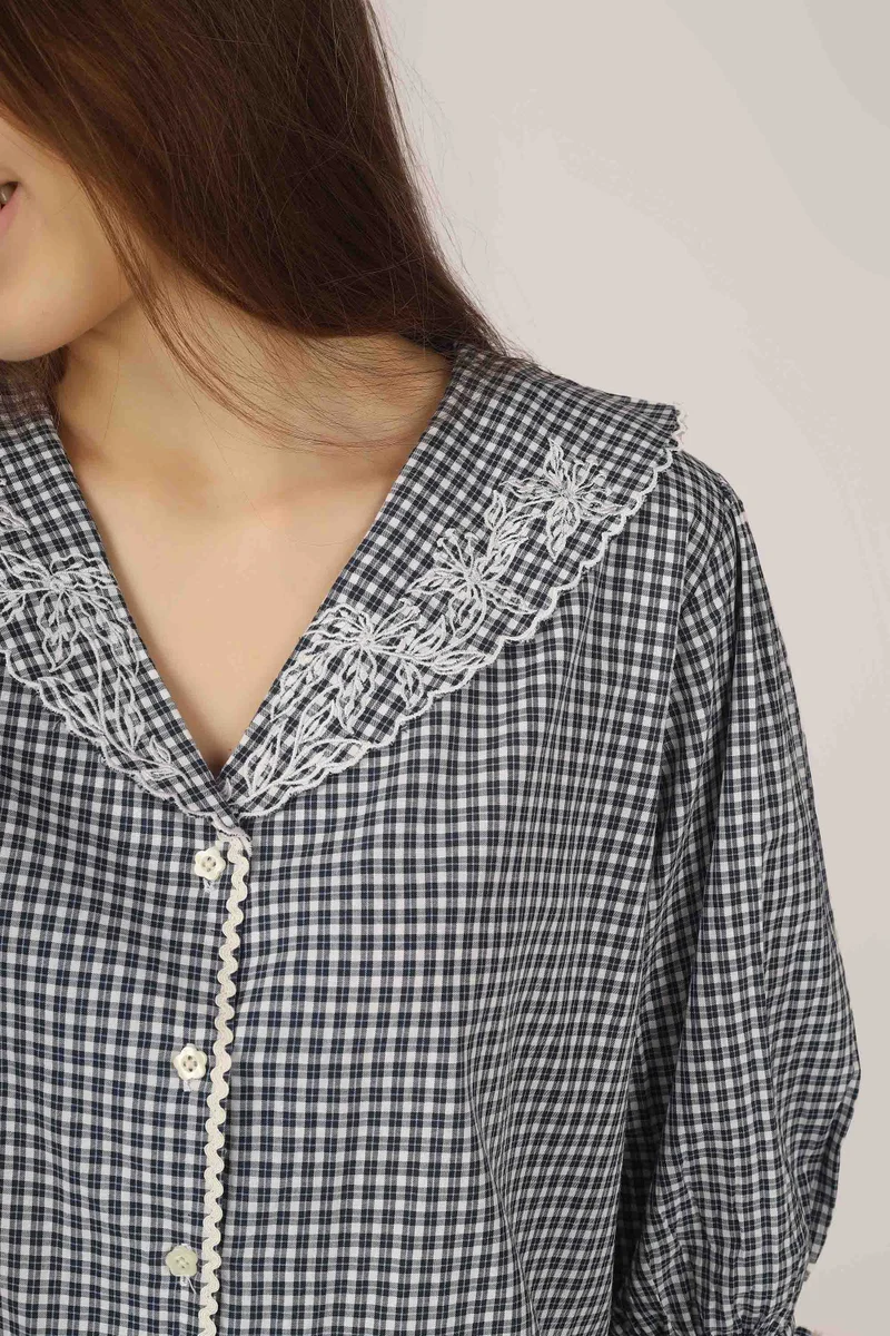 افتر دارك طقم بيجامة مطرزة عتيقة