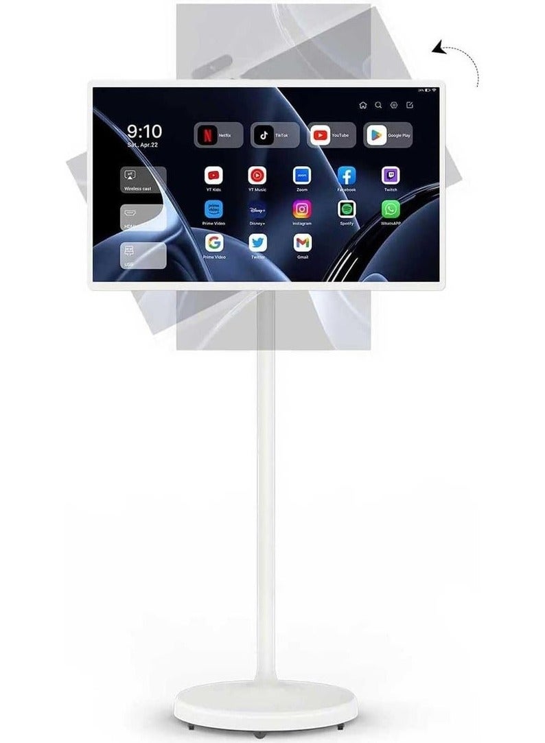 Smart screen portable 24-inch Andriod Display with 10-Point Multi-Touch 6GB RAM 128G HDMI/USB FHD Screen 1920p, Webcam with Build-in Camera, 7-8 Hours, Remote Control and Long Battery Life All-in-One Touch Screen for Home, Office, and Conference Use with Integrated Android & Camera Portable Long Battery  - Image 2