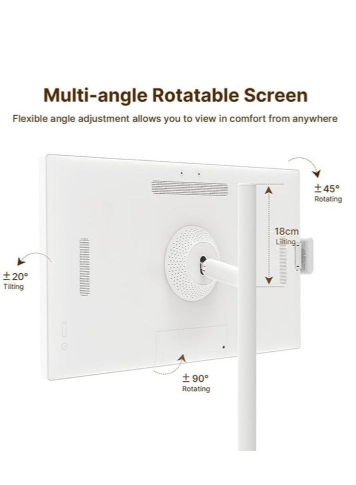 Smart screen portable 24-inch Andriod Display with 10-Point Multi-Touch 6GB RAM 128G HDMI/USB FHD Screen 1920p, Webcam with Build-in Camera, 7-8 Hours, Remote Control and Long Battery Life All-in-One Touch Screen for Home, Office, and Conference Use with Integrated Android & Camera Portable Long Battery  - Image 5