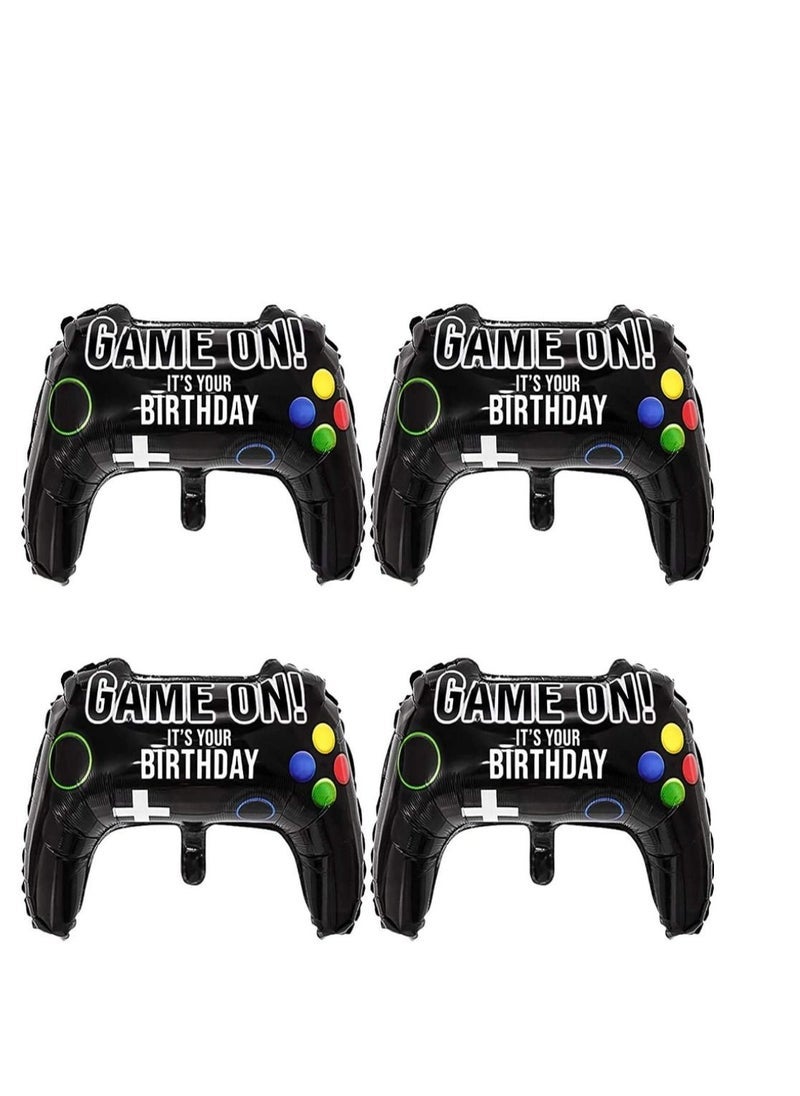 JOLLITY LLC Video Game Party Balloon 23.6 x 15.7 Inch Game on Balloon Controller Aluminum Foil for Birthday Party and Game Party Decoration (4 pcs) - Image 1