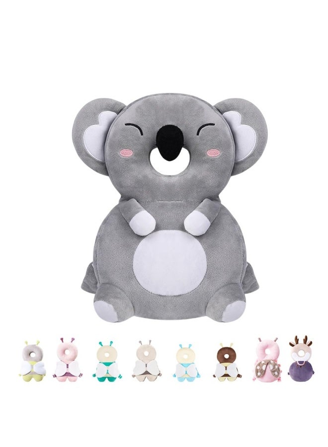 Toddler Baby Protection Backpack Wear, Baby Walker Head Protector, Head Protector Pad Safety Cushion for Crawling Walking, Baby Essentials Infant Toys Baby Boy Girl Gifts, Grey Koala - Image 1