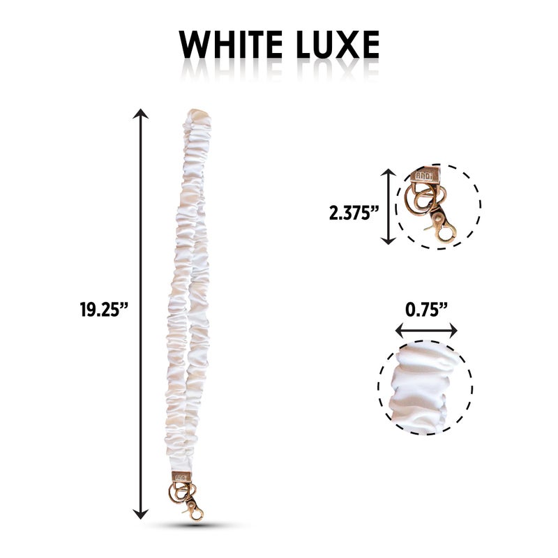 ANDI Neck Lanyard For Women - Scrunchie Cute Lanyard for Keys, Id Card Holder, Wallet - Aesthetic Long Lanyard (White Luxe) - Image 4