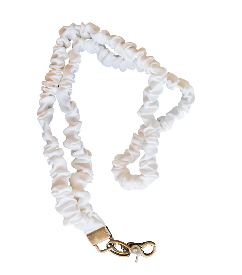 ANDI Neck Lanyard For Women - Scrunchie Cute Lanyard for Keys, Id Card Holder, Wallet - Aesthetic Long Lanyard (White Luxe) - Image 1