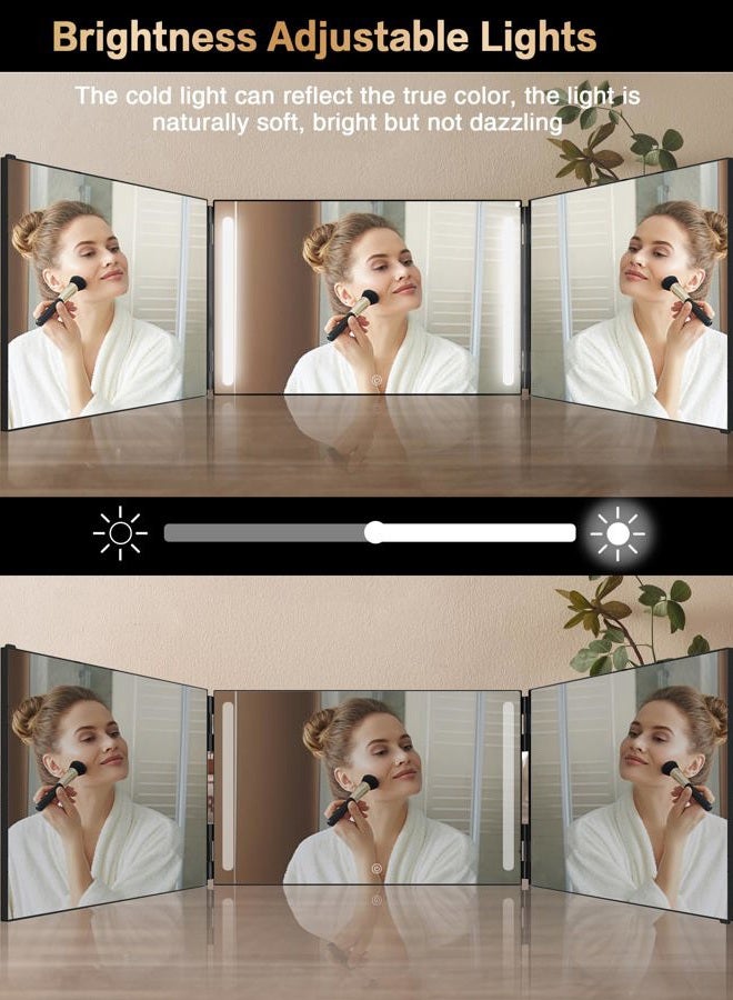 JUSRON 360 Viewing Angle Self Hair Cutting Mirror, Clear Anti-Fog HD Glass, USB Rechargeable, Easy to Use, Height Adjustable, Portable, Good Choice for Gifts - Image 5
