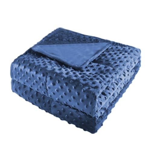 ALANSMA Reversible Weighted Blanket for All Season, Luxury Velvet, Warm and Cool, Adult 15Lb Blue Weighted Blanket, Enjoy Sleeping Anywhere(Blue,60"x80" 15lbs) - Image 2