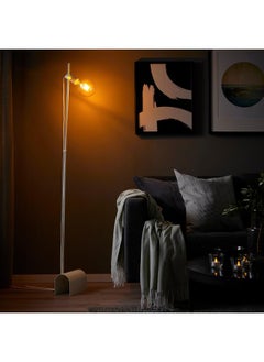 زبون مصباح أرضي مع لمبة، زجاج أبيض/شفاف  - Image 3