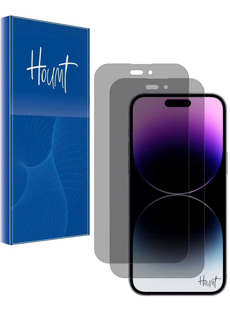 Houmt - Privacy Screen Protector for iPhone 14 Pro Max 6.7 inch 2 Pack 2022 Anti Spy 9H Tempered Glass Edge to Edge Full Coverage - Image 1