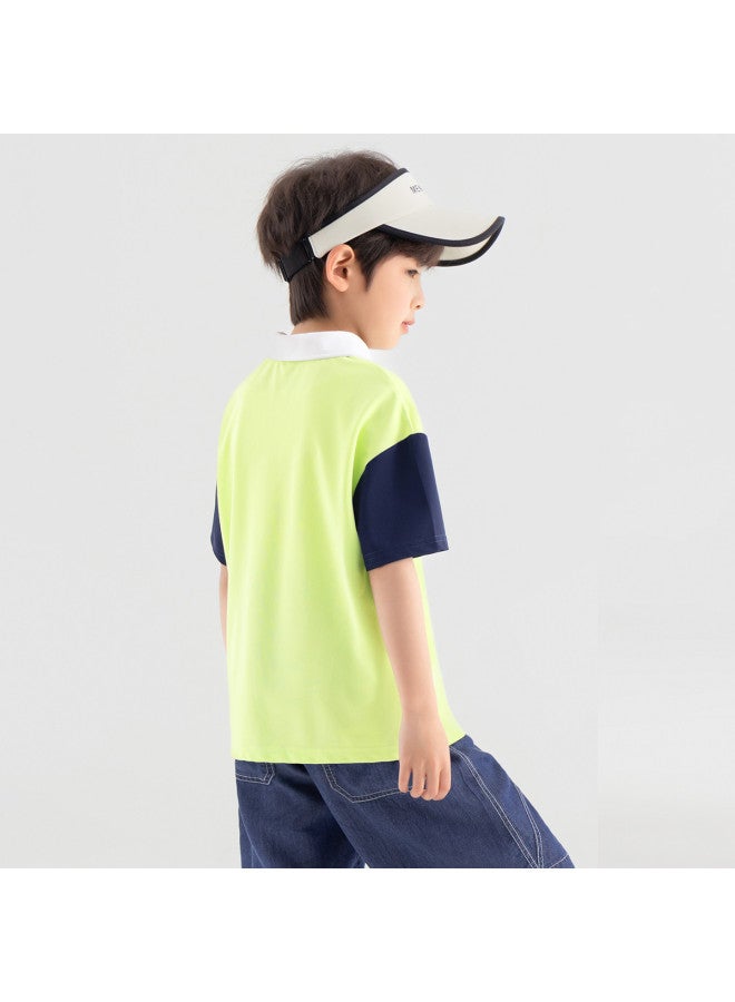 Cool Refreshing】 Boys' Polo Shirt 2025 Summer Sun Protection Breathable Kids T-shirt Casual Stylish Short Sleeve - Image 4
