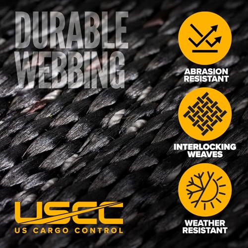 US Cargo Control Endless Ratchet Straps 1" X 15' (2-Pack), 3,300 LBS Break Strength, Stainless Steel Tie Downs, Marine Tie Down Straps for Boats, ATVs, Trees, Camping, Snow, Saltwater Applications - Image 4