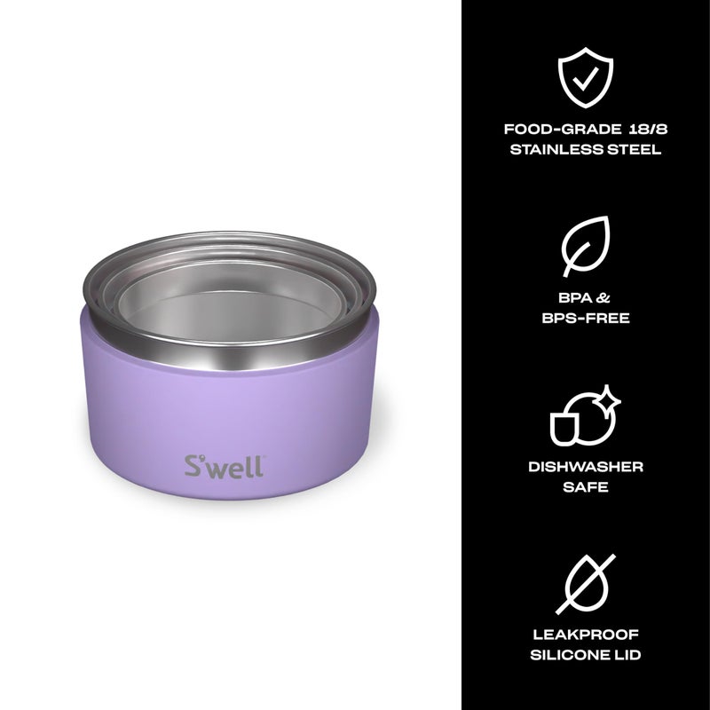 S'well مجموعة حاويات الطعام من س'ويل من الفولاذ المقاوم للصدأ، تتكون من ثلاثة، 10 أونصة، 16 أونصة، و24 أونصة، جنة الباستيل، تصميم متين بجدار واحد، خالية من BPA، آمنة للغسل في غسالة الصحون - Image 3