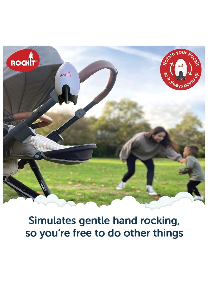 ROCKIT - Portable Baby Rocker 2.0 USB Rechargeable, Portable Baby Sleep Aid Gently Rocks Any Stroller or Buggy, Adjustable Speed with 60-Minute Timer,Fits All Pushchairs & Prams to Create a Baby Bouncer - Image 1