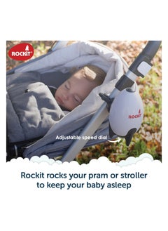 ROCKIT Portable Baby Rocker 2.0 USB Rechargeable, Portable Baby Sleep Aid Gently Rocks Any Stroller or Buggy, Adjustable Speed with 60-Minute Timer,Fits All Pushchairs & Prams to Create a Baby Bouncer  - Image 2
