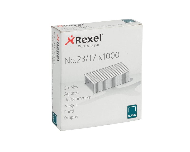 Rexel No.23/17 mm Heavy Duty Staples - Box of 1000 for Stapling up to 130 Sheets - Image 2