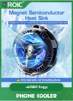 GROIC Magnetic Cell Phone Cooler, RGB Phone Cooling Fan Portable Lightweight Mobile Phone Cooling Fan, Phone Radiator with Temperature Display for Mobile Gaming  - Image 2