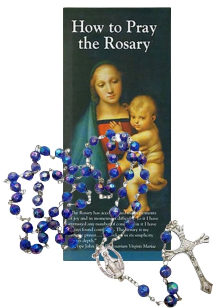 Westman Works How to Pray the Rosary Pamphlet Gift Set with Faceted Acrylic Bead Rosary - Image 2