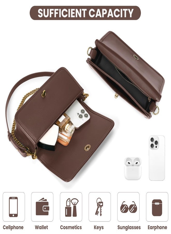 JQWSVE Shoulder Bags for Women Small Purses Trendy Handbag PU Leather Shoulder Purse Everyday Purse Underarm Bags, Coffee, 260.00x120.00x85.00mm/10.24x4.72x3.35inch, Y2k - Image 4