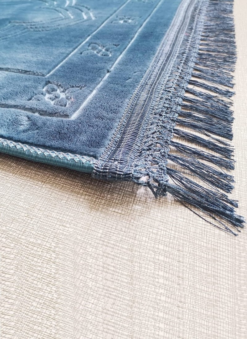 Generic - Extra Large Blue Islamic Prayer Mat Musalla - Image 1