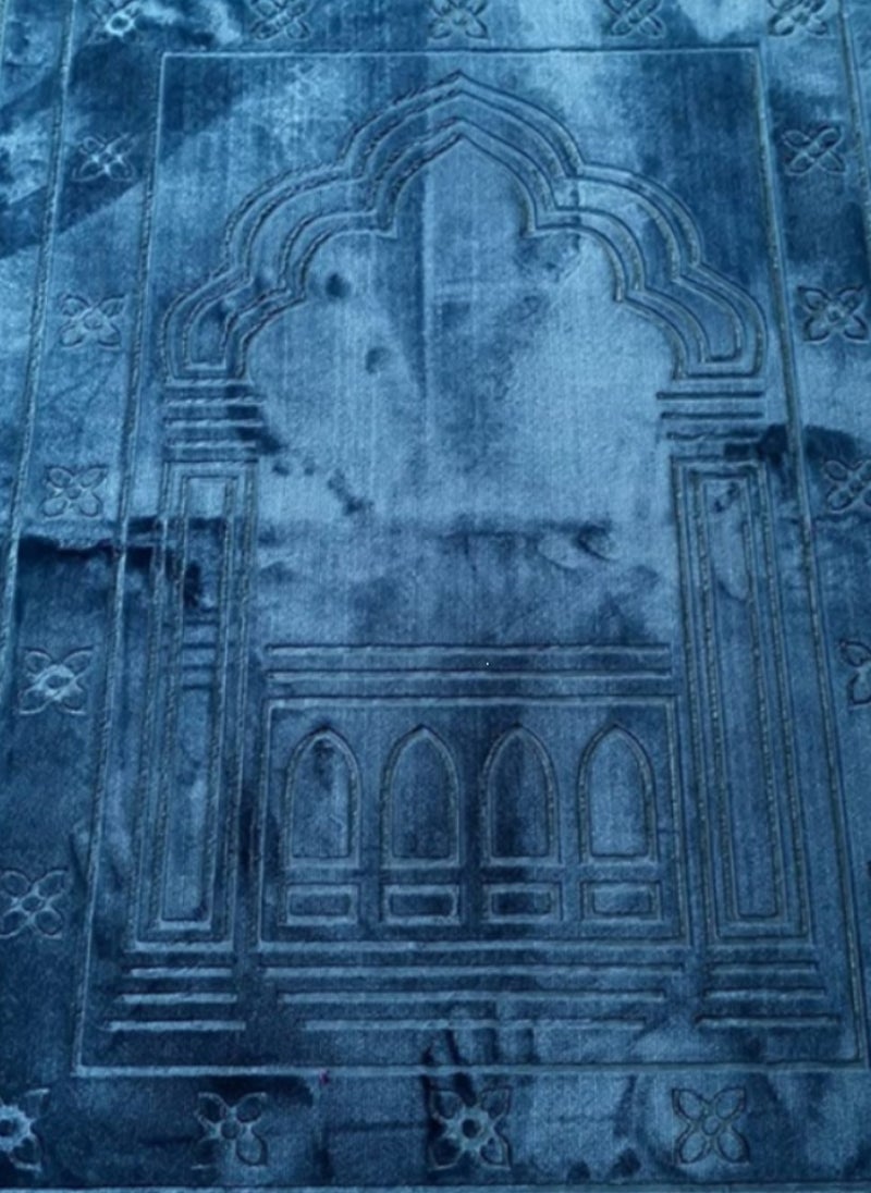 Generic - Extra Large Blue Islamic Prayer Mat Musalla - Image 1