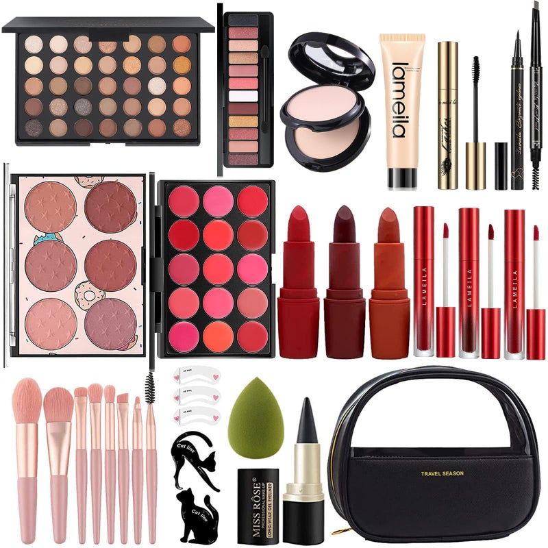 Miss Rose MISS ROSE M All In One Full Makeup KitMultipurpose Womens Makeup SetsBeginners and Professionals AlikeEasy to Carry Black