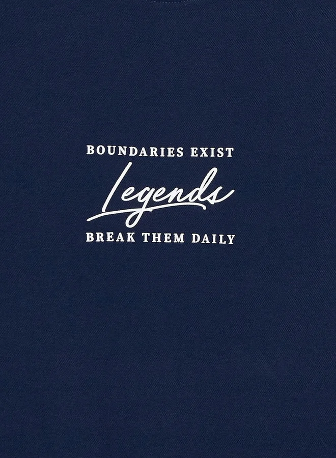 ماكسيم Men Regular Fit Crew Neck Short Sleeves Slogan Print T-shirt