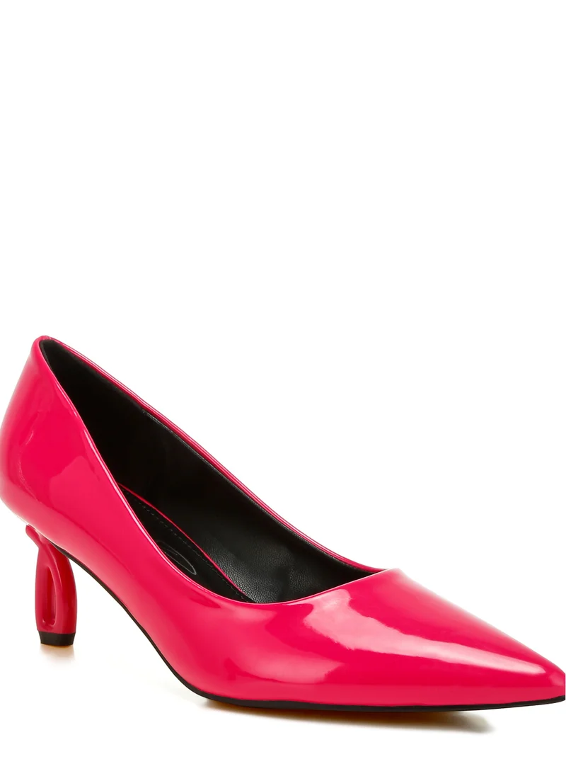 London Rag Pointed Toe Fantasy Heel Pumps in Fuchsia