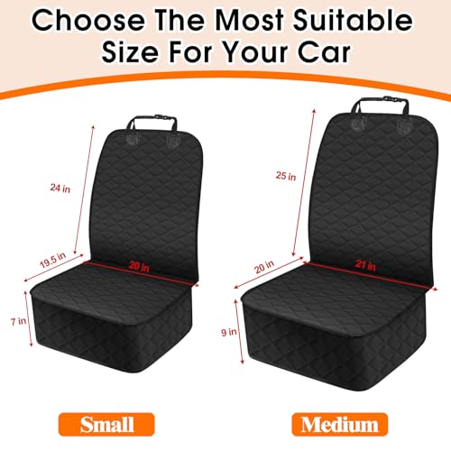 NECKORY Front Dog Seat Cover Waterproof Car Seat Covers for Dogs Nonslip ScratchProof Dog Seat Cover Front Seat Cover for SUV Trucks Cars S Black - Image 3