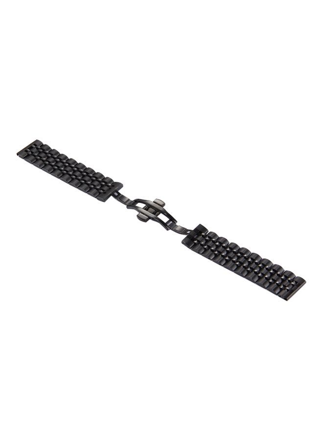 NIBEMINENT Classic Steel Watchband For Samsung Gear S3 Black - Image 2