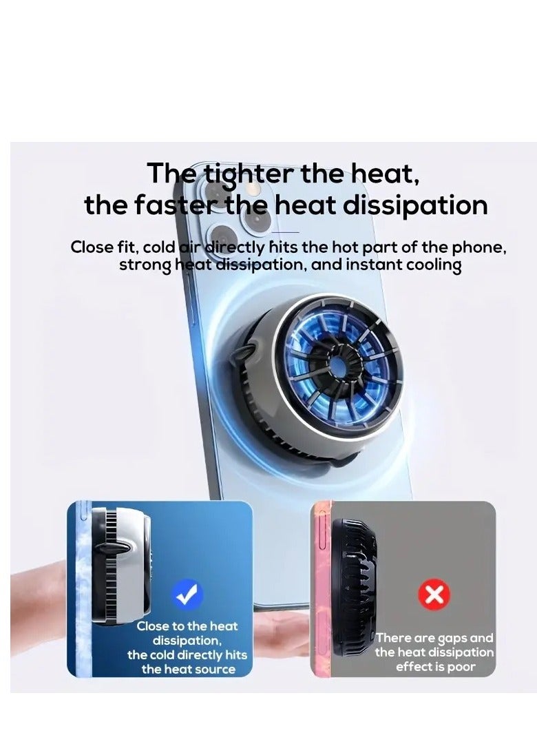 CX03 Cell Phone Semiconductor Magnetic Cooling Fan Radiator with Wireless Charging Function for PUBG Game Cooler for IOS Android - Image 3