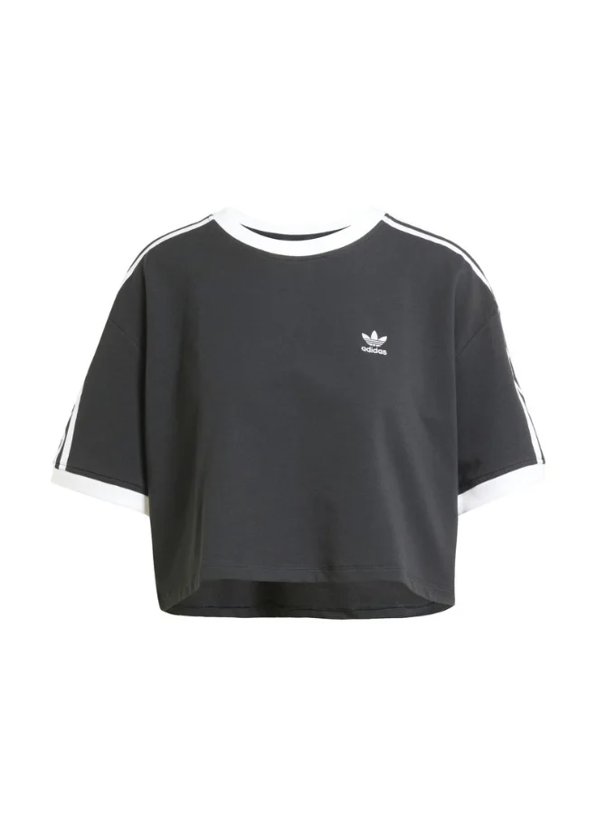 اديداس adidas 3S LOOSE CROP T Black Originals Women T-SHIRTS
