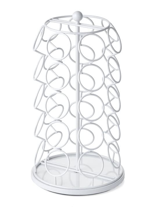 Nifty Solutions Nifty K Cup Holder – Compatible with K-Cups, Coffee Pod Carousel | 35 K Cup Holder, Spins 360-Degrees, Lazy Susan Platform, Modern White Design, Home or Office Kitchen Counter Organizer - Image 3