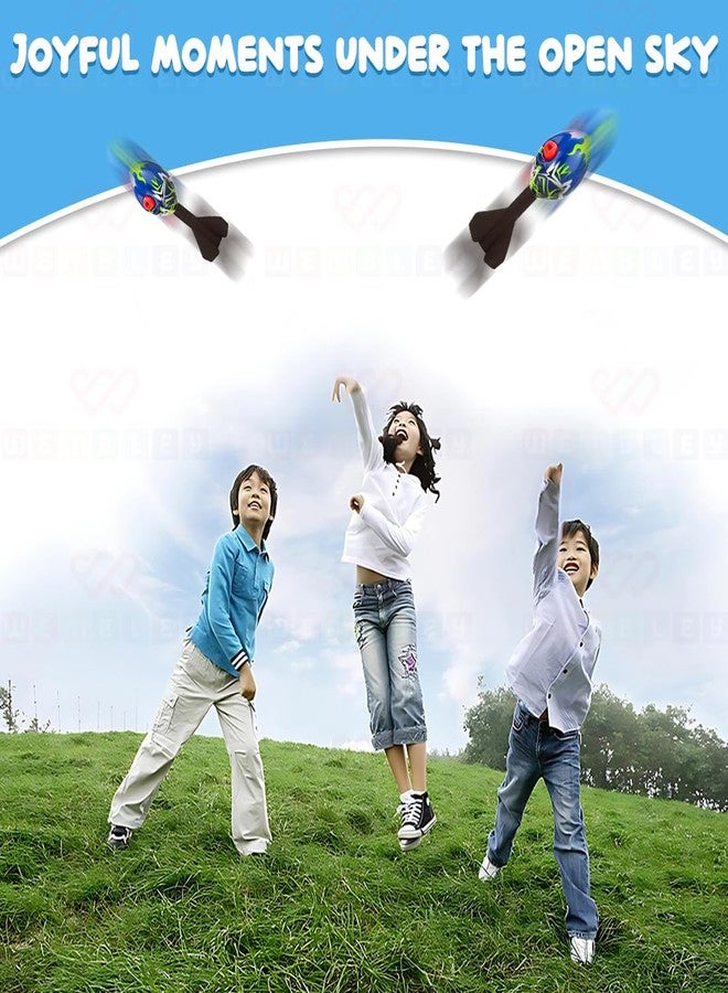 Wembley Missile Foam Rocket Toys for Kids with Whistling Sound Aerodynamic Rocket Ball Fly High Action Launcher Outdoor Toys Gift for Boys Girls (Blue) - Image 4