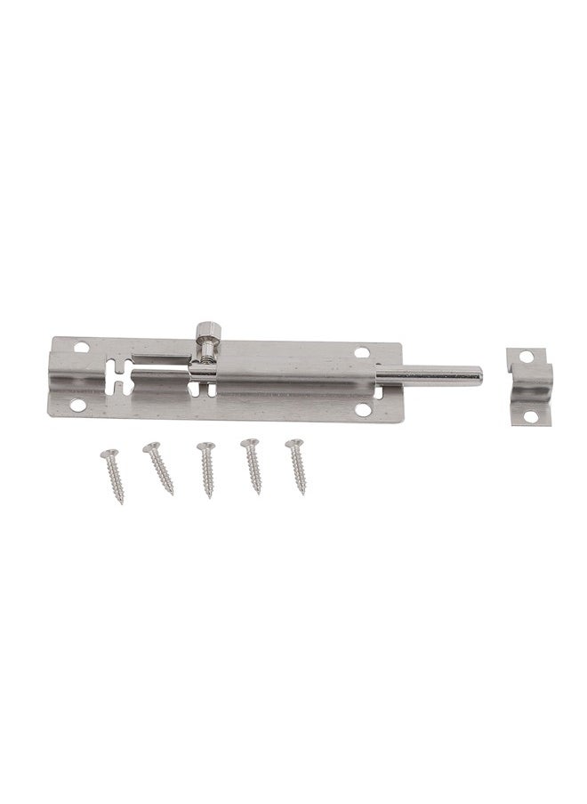 LAWAZIM Sliding Latch Lock - 5inch, Matt - Barrel Bolt Latch with Screws, Pre-Drilled Holes, Smooth Sliding Mechanism - Ideal for Securing Doors, Gates, Cabinets, Sheds, Fences, and Storage Areas  - Image 2