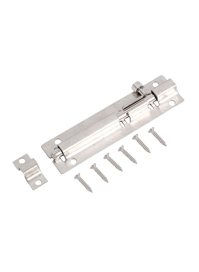 LAWAZIM Sliding Latch Lock - 5inch, Matt - Barrel Bolt Latch with Screws, Pre-Drilled Holes, Smooth Sliding Mechanism - Ideal for Securing Doors, Gates, Cabinets, Sheds, Fences, and Storage Areas  - Image 3