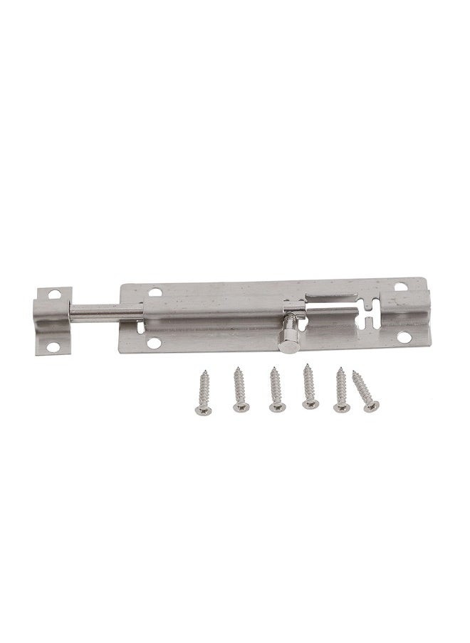 LAWAZIM Sliding Latch Lock - 5inch, Matt - Barrel Bolt Latch with Screws, Pre-Drilled Holes, Smooth Sliding Mechanism - Ideal for Securing Doors, Gates, Cabinets, Sheds, Fences, and Storage Areas  - Image 4