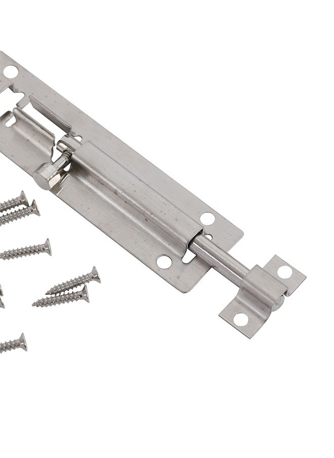 LAWAZIM Sliding Latch Lock - 5inch, Matt - Barrel Bolt Latch with Screws, Pre-Drilled Holes, Smooth Sliding Mechanism - Ideal for Securing Doors, Gates, Cabinets, Sheds, Fences, and Storage Areas  - Image 5